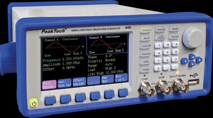 Produktbild Peaktech Funktionsgenerator 2x30 MHz ARB ( 4105) (Analysator)