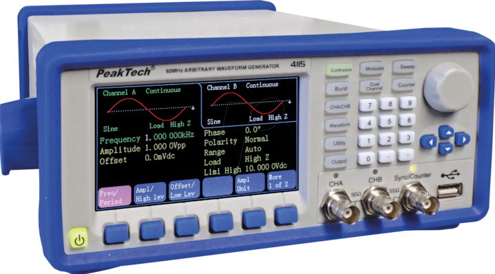 Produktbild Peaktech Funktionsgenerator 2x30 MHz ARB ( 4105) (Analysator)