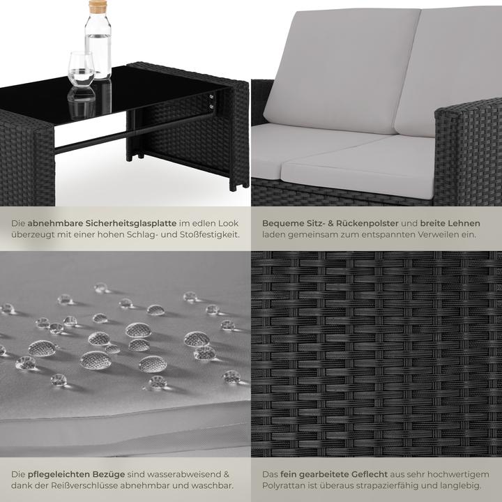 Produktbild tectake Rattan Lounge Jesolo (89 cm)