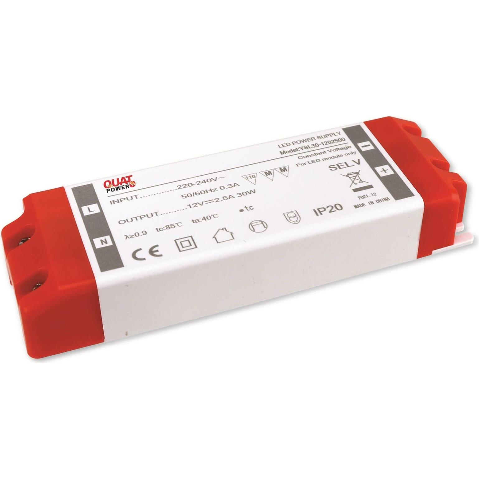 Thumbnail - QuatPower LED-Schaltnetzteil YSL30-1202500, 12 V-, 30 W (30 W), PC Netzteil