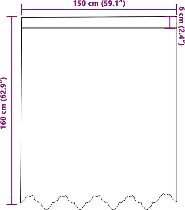 Produktbild vidaXL Spitzenvorhang (150 x 160 cm)