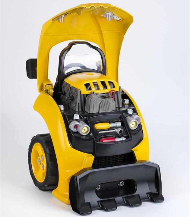 Actual product image Theo Klein Caterpillar Truck Engine Block with Educational Repair Functions, Lights, and Horn