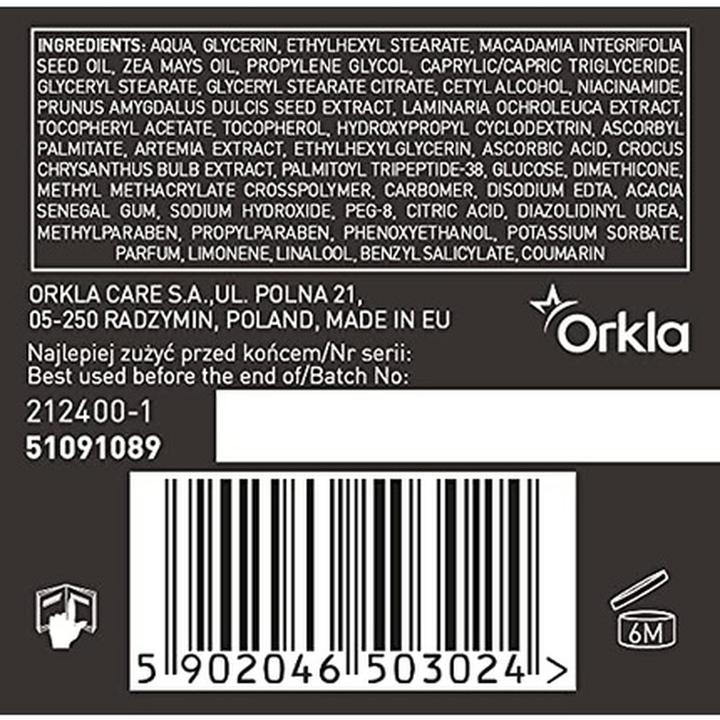 Actual product image Dermika 100% for Men 40+ anti-wrinkle face cream 50ml (50 ml, 24h cream)