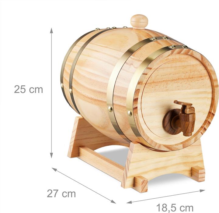 Image du produit Relaxdays Tonneau d'alcool