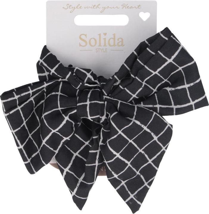 Image du produit Solida Scrunchie avec Skinny Scarf noir/blanc (Élastiques à cheveux)