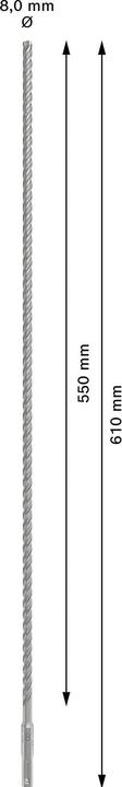 Produktbild DIY PRO SDS plus-5X Hammerbohrer, 8 x 550 x 610 mm (8 Millimeter)