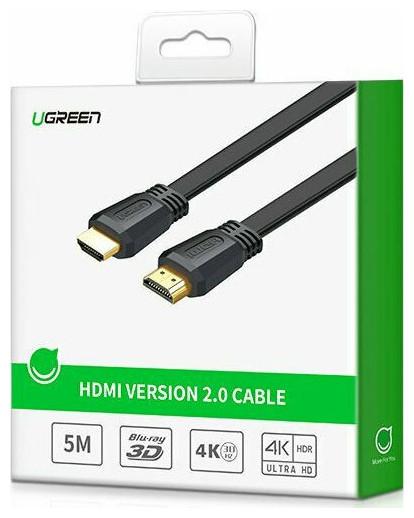 Produktbild Ugreen HDMI 2.0 Flachband 4K 1080p vergoldet (5 m, HDMI, 2.0)