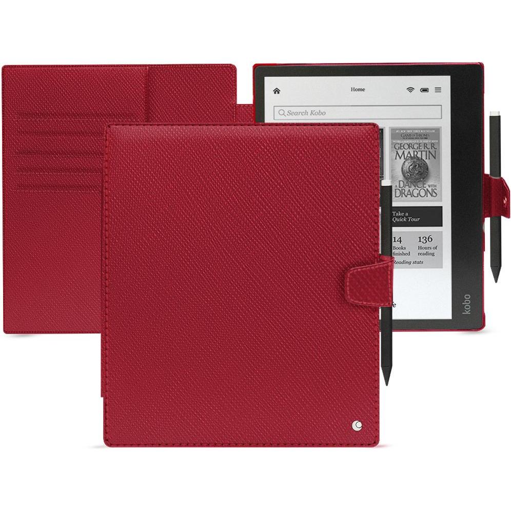 Noreve Lederschutzhülle Kobo Elipsa 2E (Kobo Elipsa 2E), eReader Zubehör, Rot