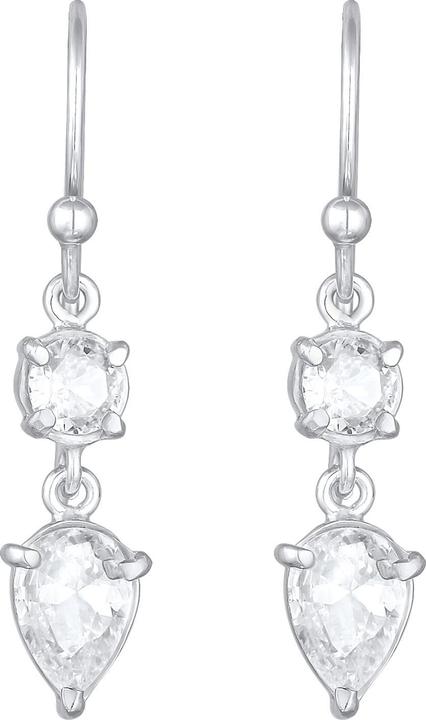 Produktbild Elli Ohrringe Tropfen Solitär Zirkonia 925 Silber (Zirkonia, Gummiband, 925er Sterling Silber)