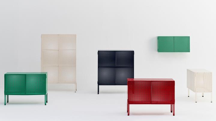 Produktbild HAY - Perforated Bodenschrank Gross - H 146,5cm - Eierschale