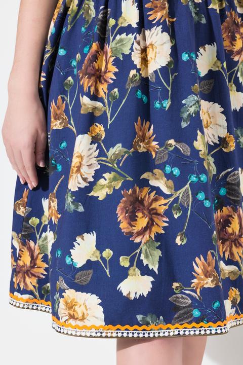 Immagine prodotto Ulla Popken Gonna in tradizionale stile Tracht con taglio svasato, cintura elastica, laccetti e pizzo (48)