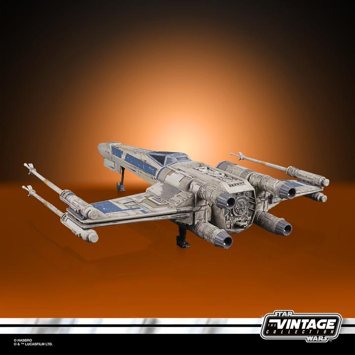 Actual product image Hasbro Star Wars Rogue One The Vintage Collection Antoc Merrick's X-Wing Fighter Vehicle with Figure