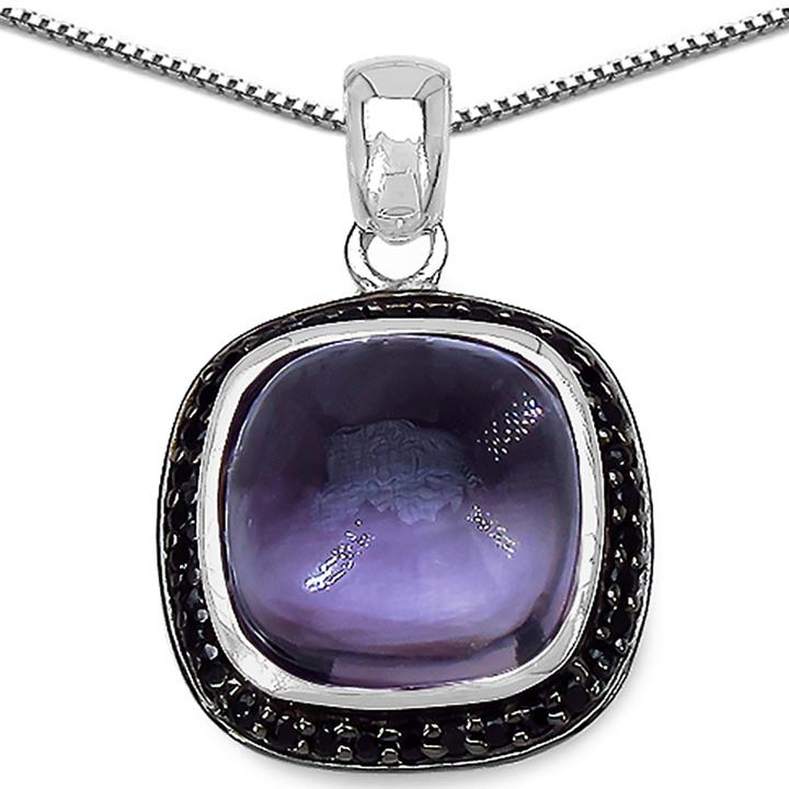 Immagine prodotto Xen Ciondolo con catena ametista cabochon a cuscino 45 cm Argento 925 (Argento 925, 45 cm)