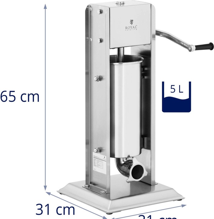 Produktbild Royal Catering Wurstfüller vertikal Wurstfüllmaschine Wurstspritze Wurstpresse Edelstahl 5 L