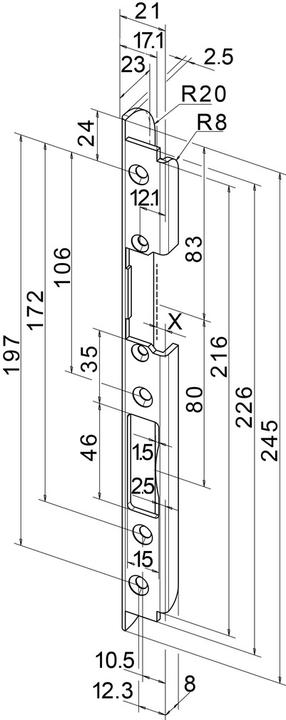 Produktbild effeff Winkelschliessbleche für Türöffner (Schliessblech)