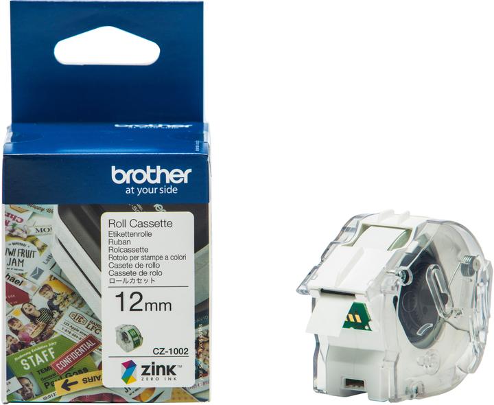 Brother CZ-1002 Etikettenrolle (1.20 cm, Weiss)