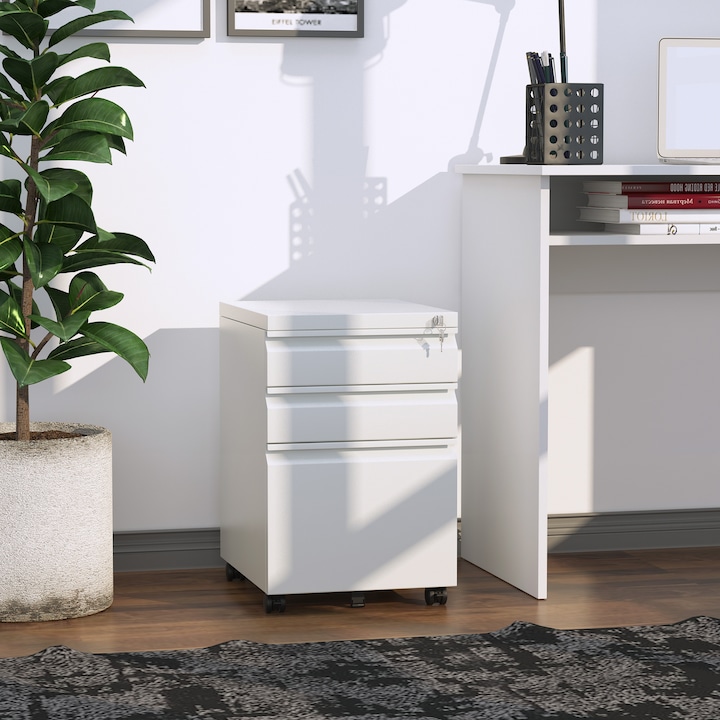 Produktbild Vinsetto Rollcontainer mit Schubladen und Ablagefläche (39 x 48 x 60 cm)