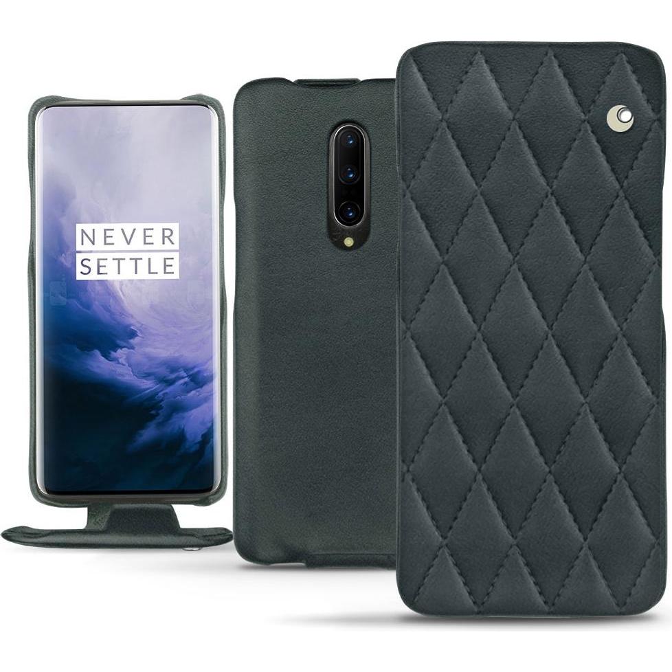 Noreve Lederschutzhülle vertikal (OnePlus 7 Pro), Smartphone Hülle, Blau