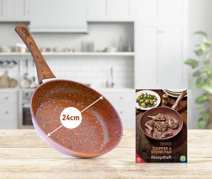 Produktbild Livington Copper & Stone Pan (25 cm, Bratpfanne, Kupfer, Aluminium, Stahl)