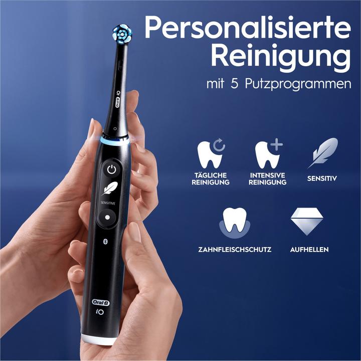 Actual product image Oral-B iO 6 + Sensitive spazzolino elettrico nero (Oscillating toothbrush)
