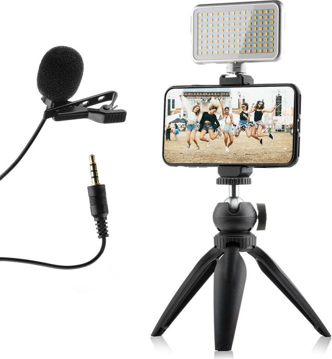 Mojogear Video Kit / Vlog Set: Mini-Tripod + Phone Holder (MG-27) (Plastic)