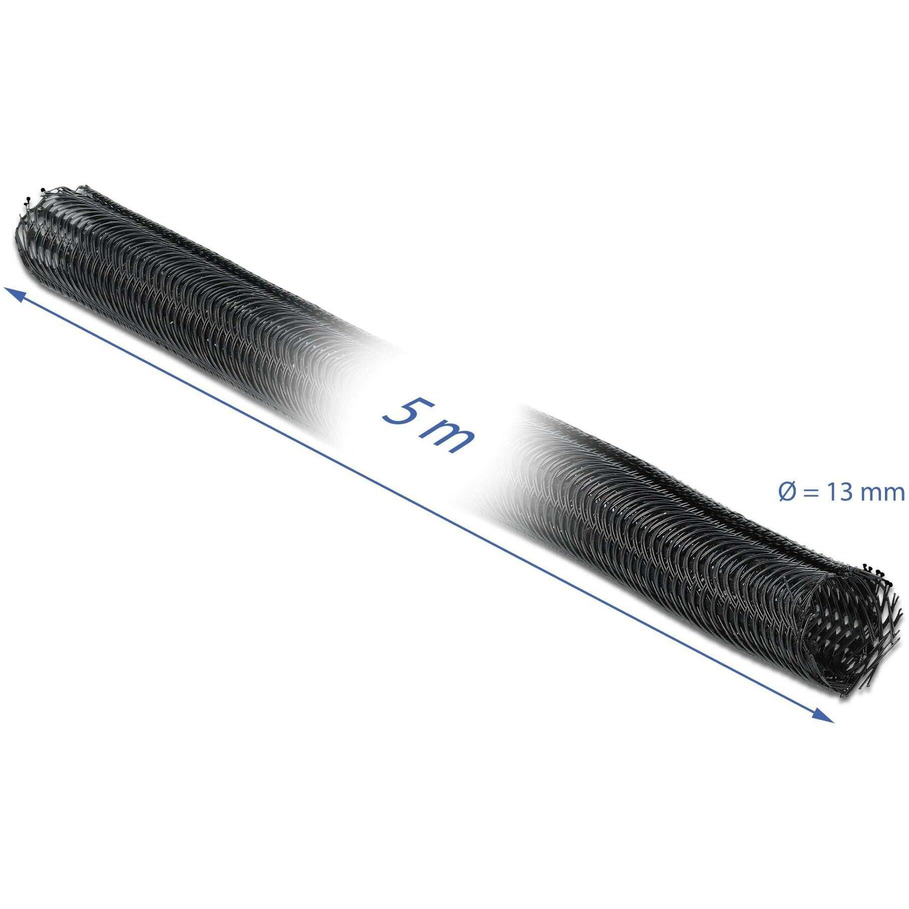 Thumbnail - Delock, Kabelschutz + Kabelführung, Kabelschlauch 5mx13mm, selbstschliessend (Kabelschlauch, 5000 mm)