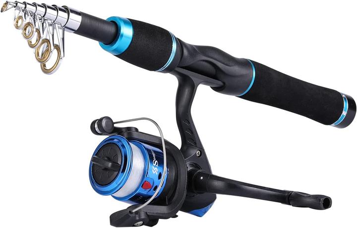 Image du produit Sougayilang Kinder-Teleskop-Angelrute mit Spinnrolle (Kit de pêche, Télescope, 150 cm)
