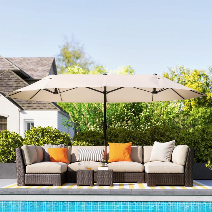 Produktbild Outsunny Marktschirm mit Handkurbel (2.65 m)