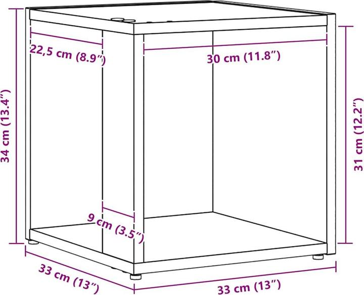 Produktbild VidaXL Eckschrank (33 x 33 x 34.5 cm)