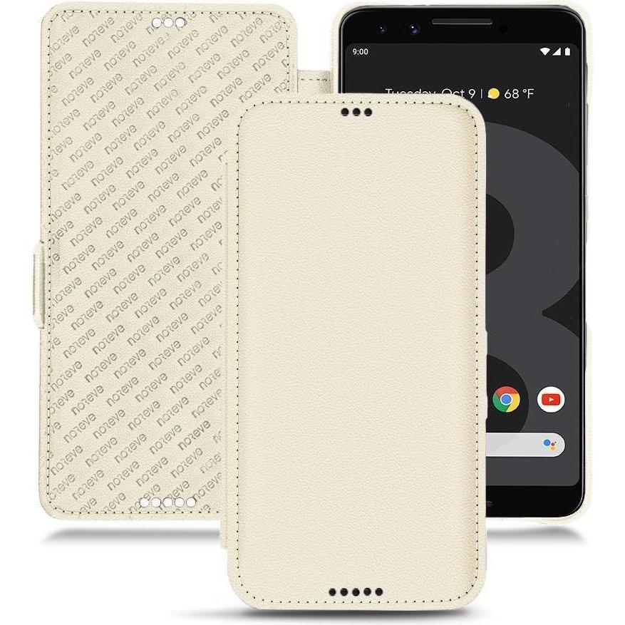 Noreve Lederschutzhülle horizontal (Google Pixel 3 XL), Smartphone Hülle, Weiss