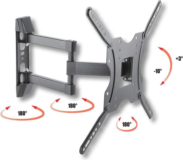 Produktbild Techly Klammer für LCD-Display - Schwarz - Bildschirmgrösse: 81.3-139.7 cm (32"-55") (Wand, 30 kg, 32" - 55")