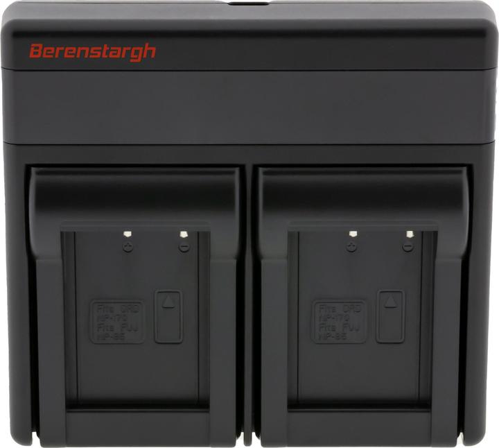 Actual product image Berenstargh Dual PD Hyper Ladegerät f. Ordro NP-170 Fuji NP85 USB-C in/out Powerbankfunktion (Camera battery charger)