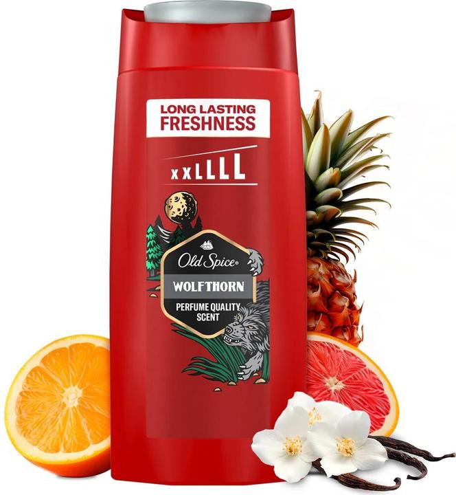 Actual product image Old Spice Wolfthorn 3 in 1 Body Hair Face Wash (675 ml)