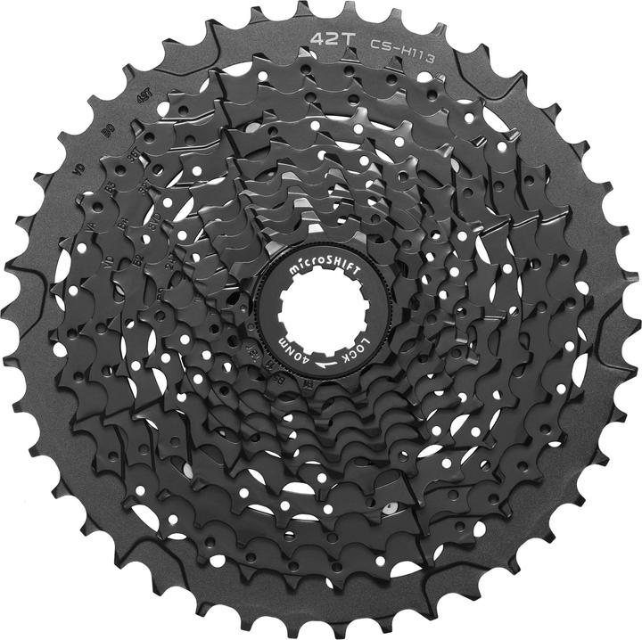 Image du produit Micro Shift Cassette Microshift XLE 11ème commande, acier jusqu'à 36T aluminium 42T, compatible avec Shimano (11-vitesse, 11-42)