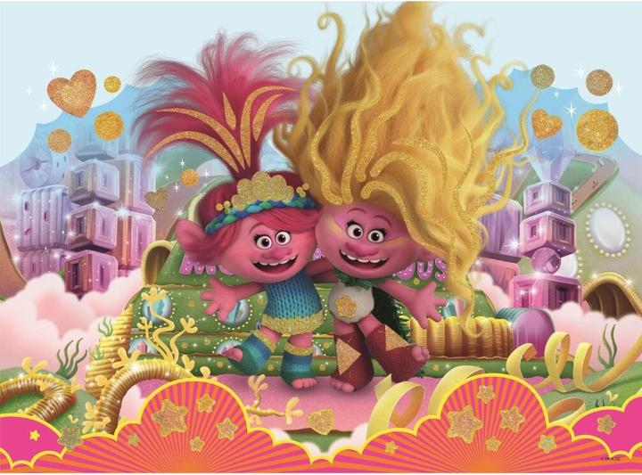 Immagine prodotto Trefl Puzzle scintillante con glitter nella valigetta Trolls 3, 70 pezzi (70 pezzi)