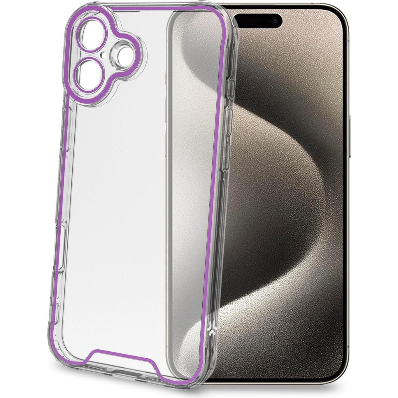 Celly Glow Cover Per Iphone 16 (Apple Iphone 16), Cover Smartphone