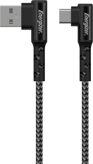 Energizer 90°-Kabel - USB-C - 2 m, schwarz (2 m, USB 3.0)
