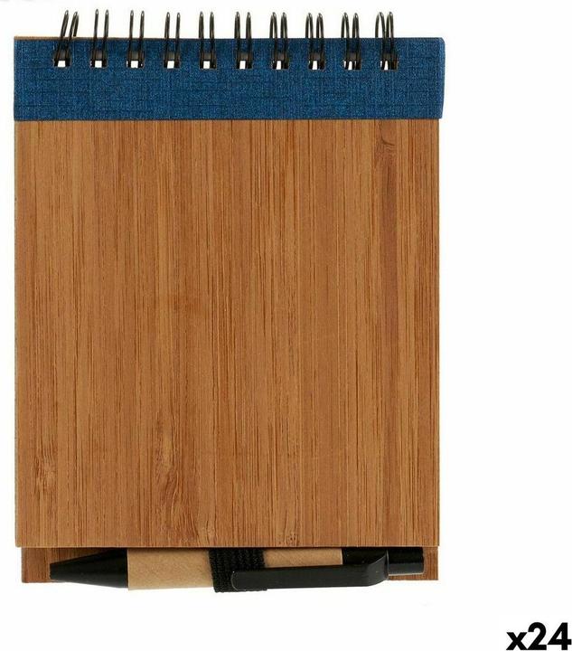 Pincello Mini-cahier d'anneaux avec stylo bambou 1 x 10 x 13 cm (24 pièces) (10 x 13 cm)