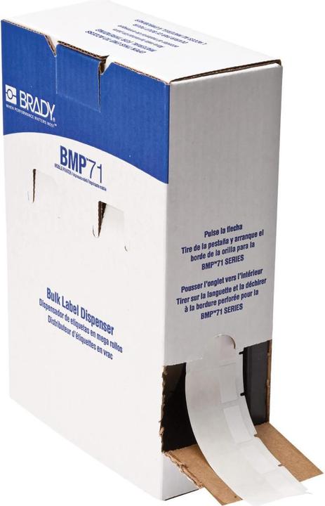 Brady BM-31-427, Vinyl, selbstlaminierend, Weiss/Transparent, matt, 25.40 x 12.70(38.10) mm, für Ka (2.54 cm)