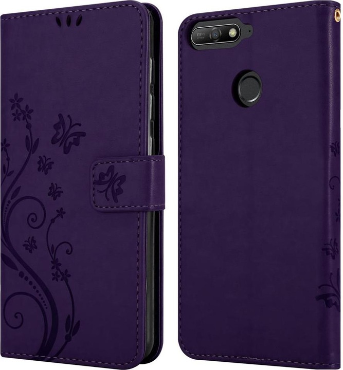 Actual product image Cadorabo Flower Book cover (LG Q7a, Huawei Y6 Prime (2018))