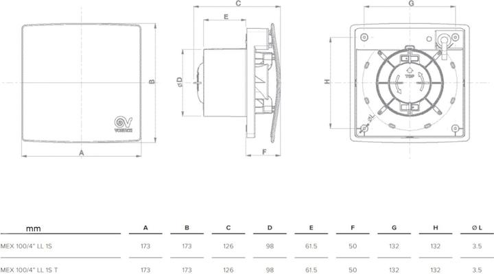 Produktbild Vortice Punto Evo Flexo MEX