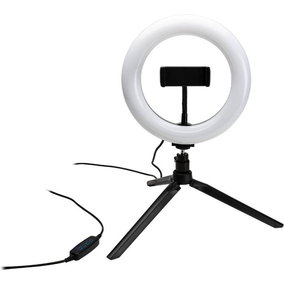 Bigben Connected Vlogging Luz+ Tripode (Ringleuchte), Dauerlicht, Schwarz