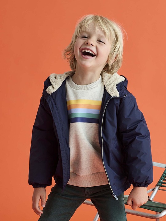 Actual product image Vertbaudet Jungen Anorak mit Teddyfleece-Futter (98)