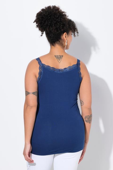 Produktbild Miamoda Top, ärmelloser Slim Fit, Glitzersteinchen, Spitze (48)