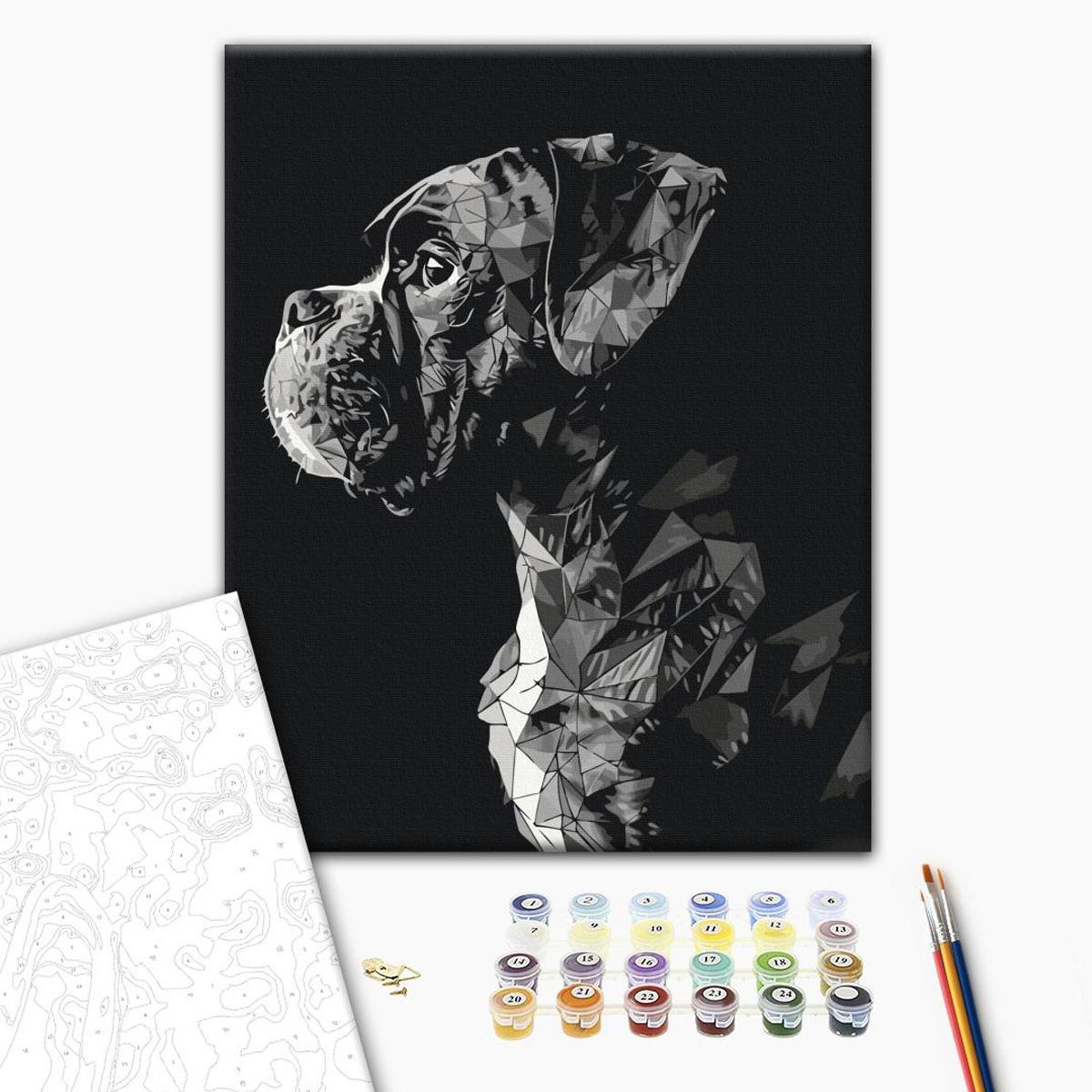 Twoje Hobby Malen nach Zahlen BRUSHME, 40x50 cm, Hund, 1 Stk.