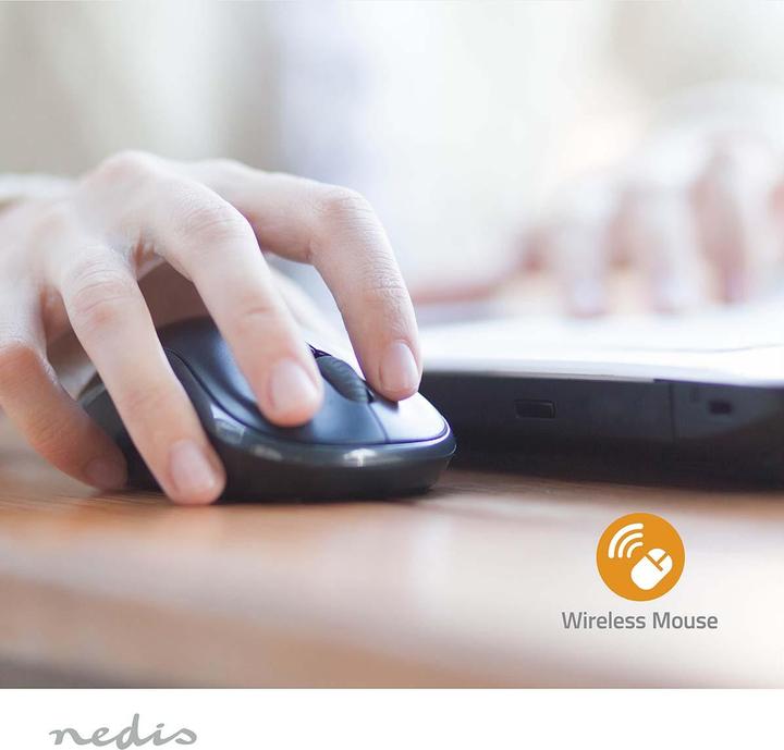 Produktbild Nedis Mouse Drahtlos 800 / 1200 / 1600 DPI Einstellbar DPI Anzahl Knöpfe: 4 Beidhändig (Kabellos)