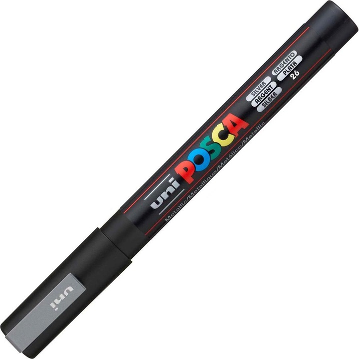 Actual product image Posca Marker PC-3M round tip (Silver, 1.30 mm, 1 x)