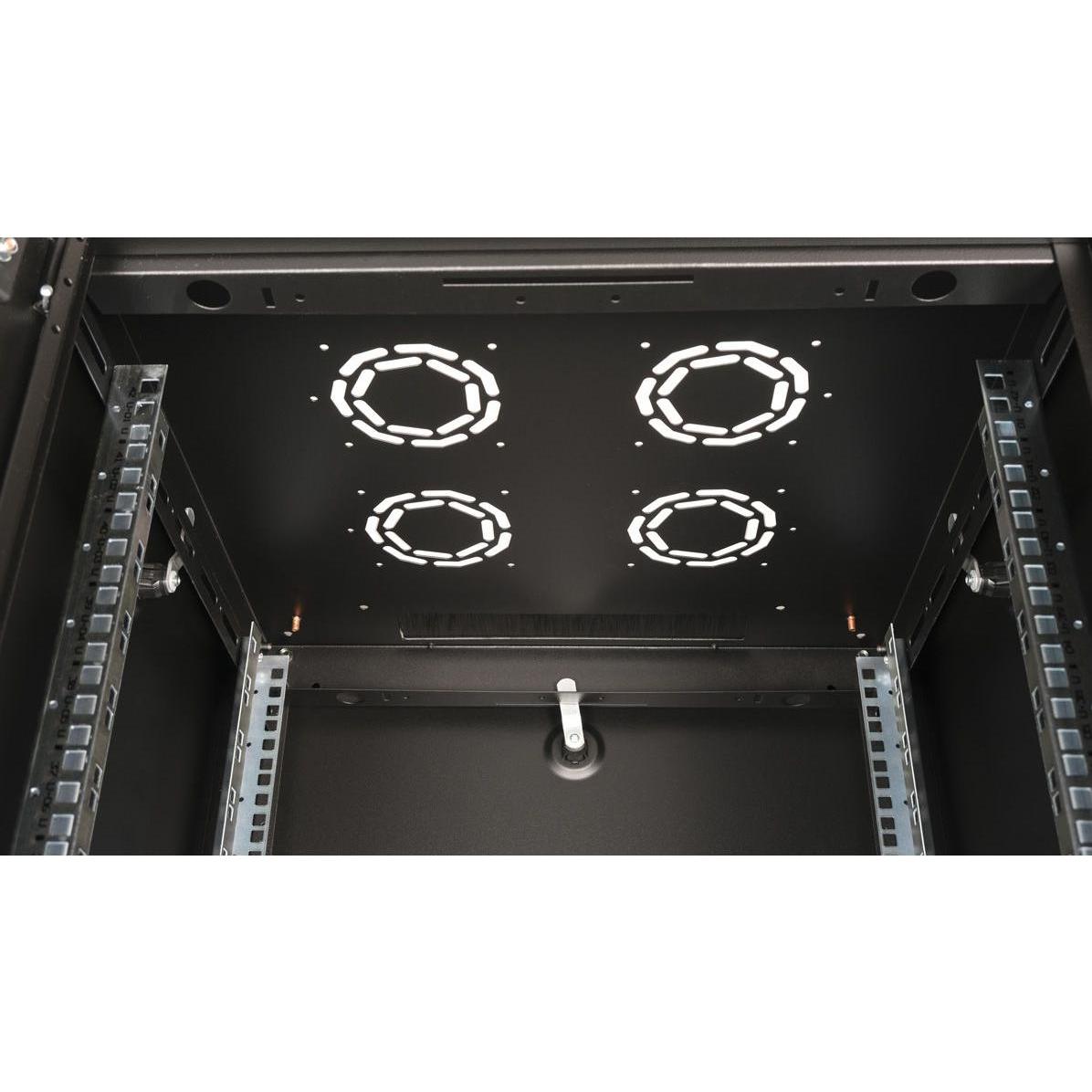 Thumbnail - Roline 19-Zoll Netzwerkschrank Basic 42 HE (42 HE, 19 Zoll Rack), Serverschrank, Schwarz