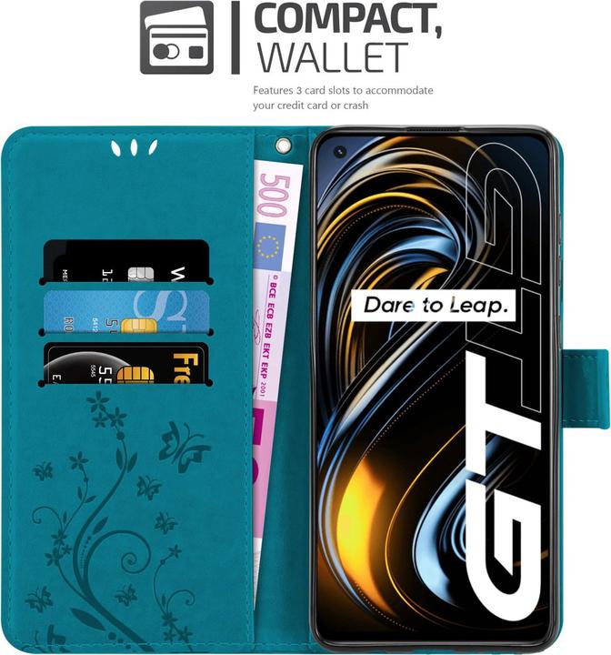Immagine prodotto Cadorabo Custodia a libro floreale per Realme GT / GT Neo 2T / Q3 PRO (Realme GT Neo 2T, Realme Q3 Pro 5G)