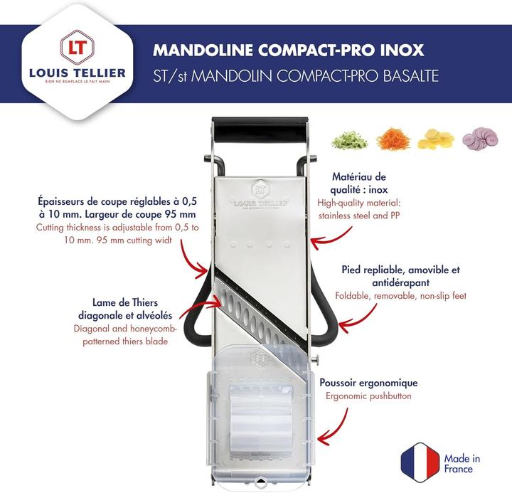 Actual product image Louis Tellier Tellier Compact-Pro mandoline rvs (BRONCP02)